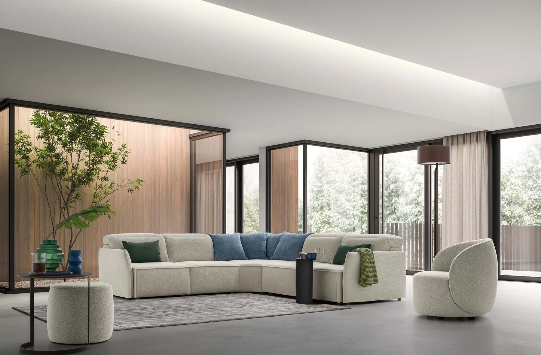 LeComfort Swan · divano della collezione Space